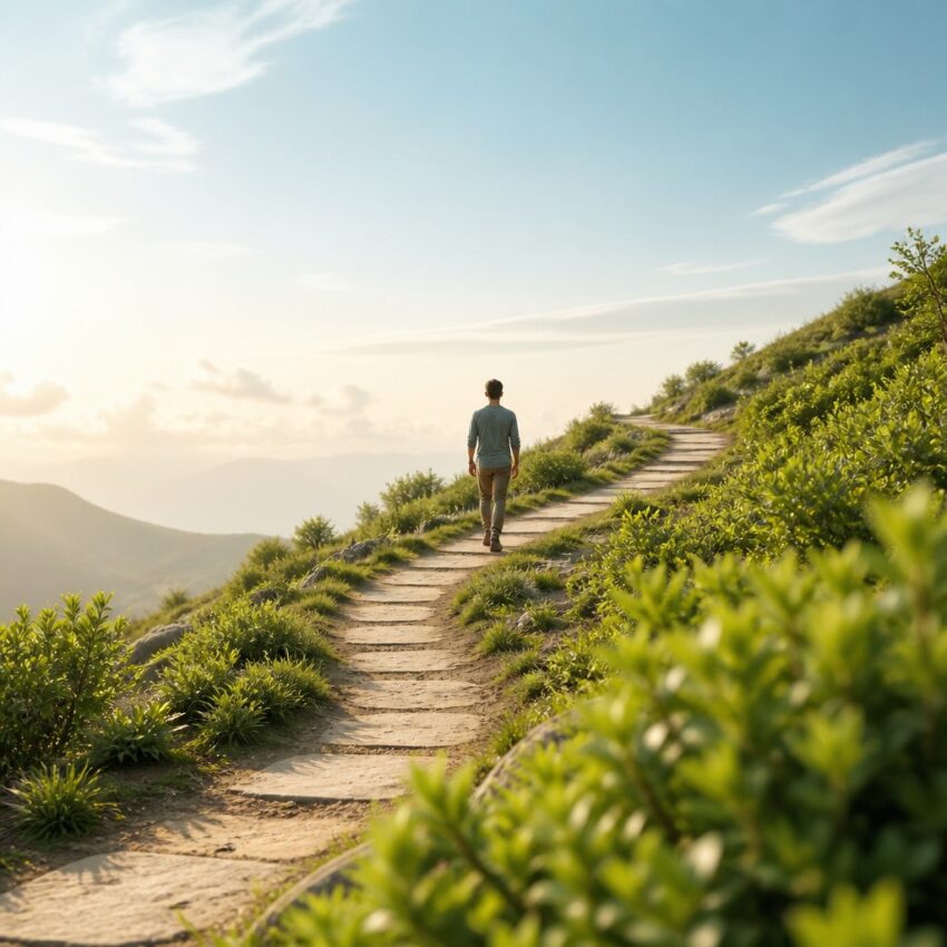 Illustration 1 – Abnehmen ohne Stress: Dein entspannter Weg zum Wunschgewicht